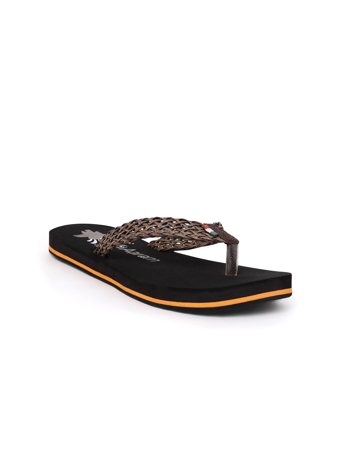 

Paragon Women Brown Striped T-Strap Flats