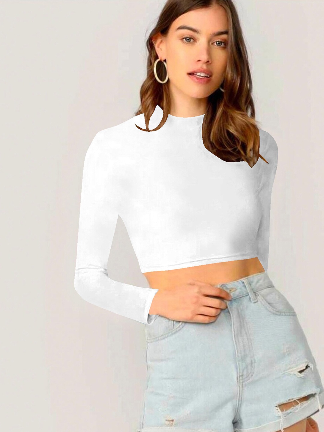 

Dream Beauty Fashion Fitted Crop Top, White