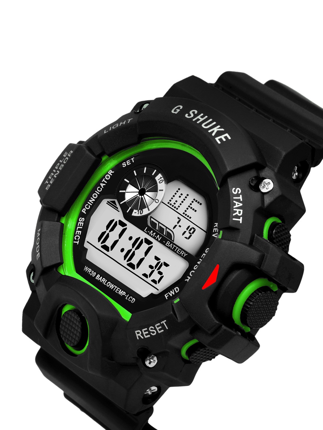 

WM Men Green Dial & Black Straps Digital Watch TSD-004-G__ESP
