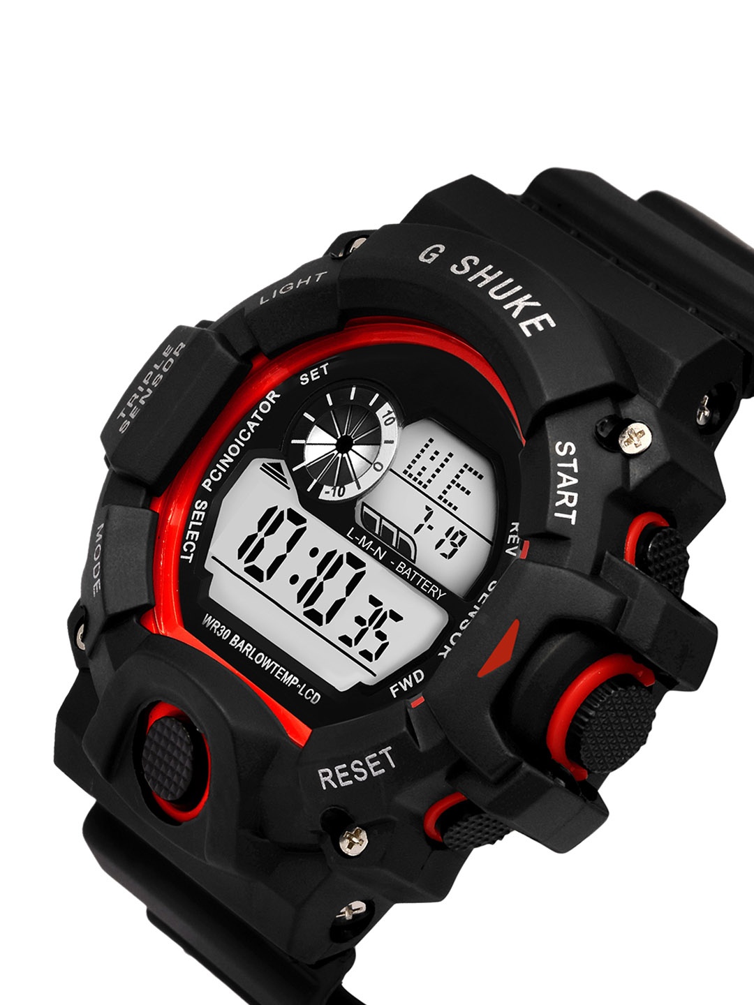 

WM Men Red Dial & Black Straps Digital Watch TSD-001-R_ESP