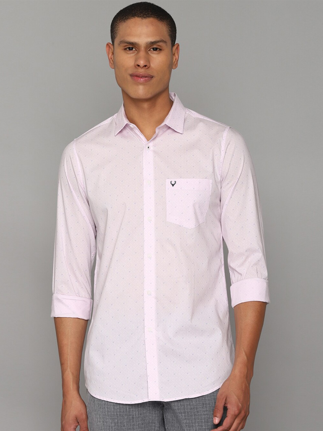 

Allen Solly Men Slim Fit Casual Cotton Shirt, Pink