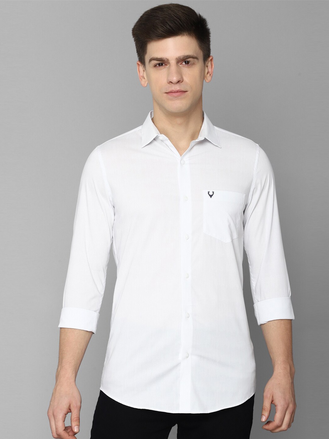 

Allen Solly Men Slim Fit Casual Cotton Shirt, White