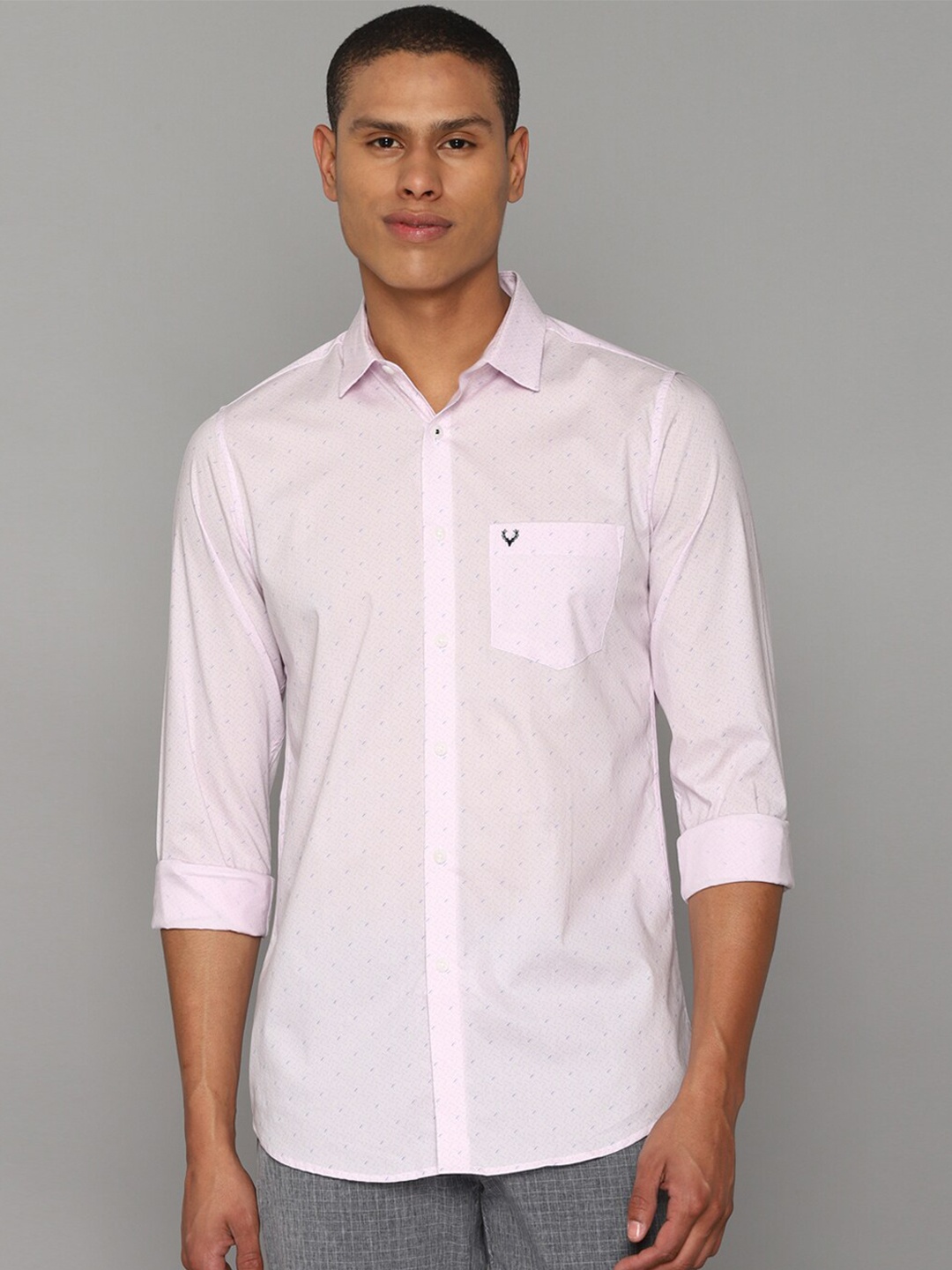 

Allen Solly Men Slim Fit Casual Cotton Shirt, Pink