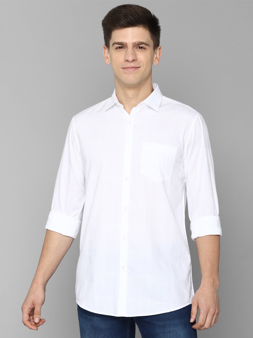 

Allen Solly Men Slim Fit Casual Cotton Shirt, White
