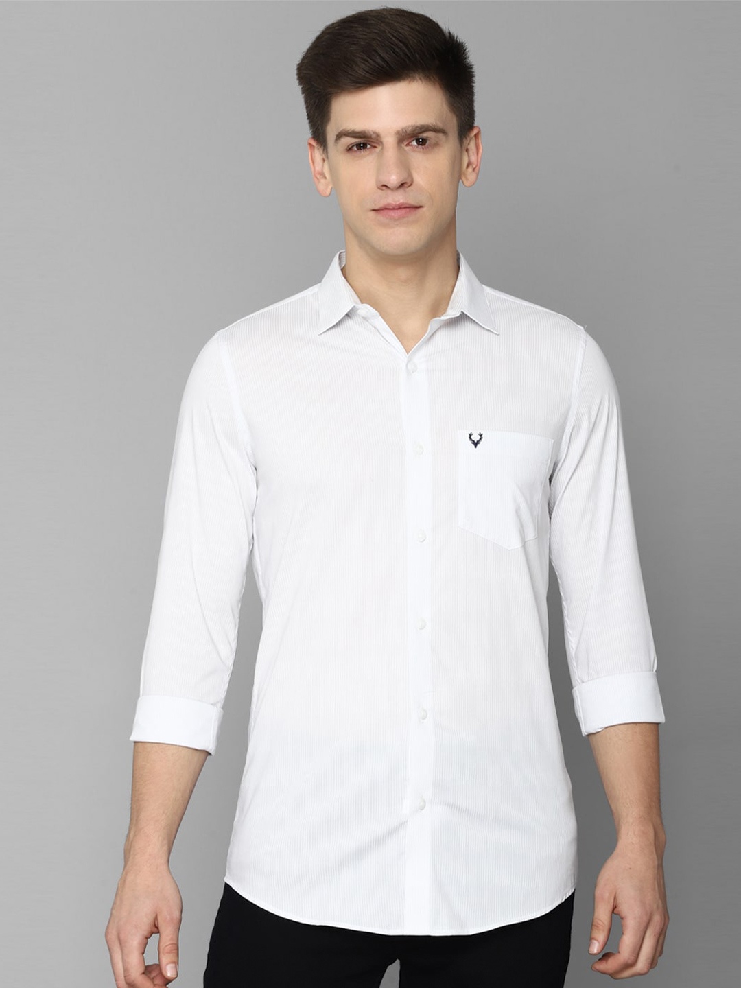 

Allen Solly Men Slim Fit Casual Cotton Shirt, White