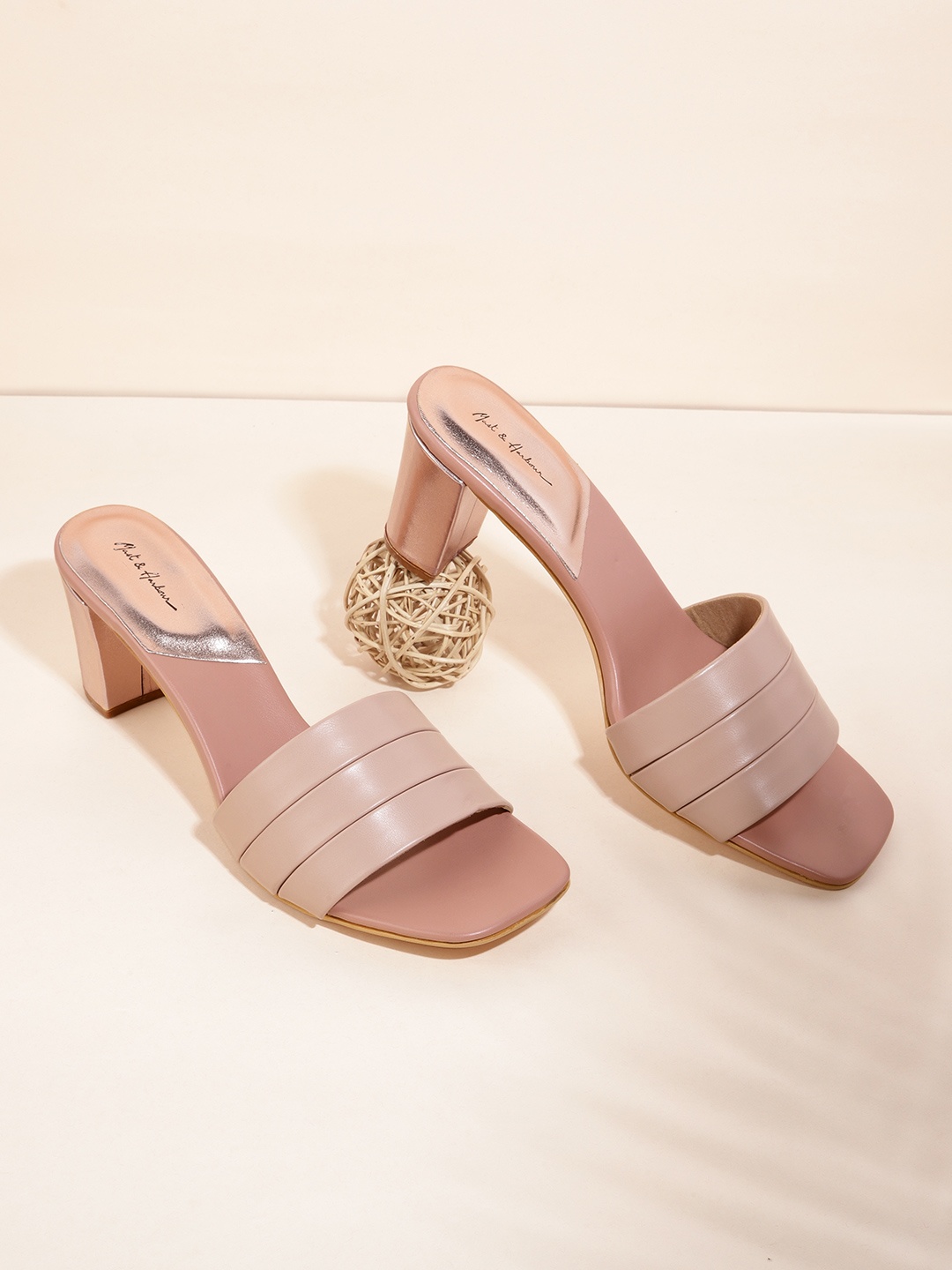 

Mast & Harbour Block Sandals, Nude
