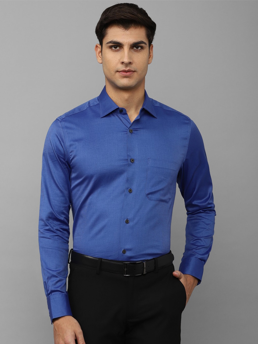 

Louis Philippe Gods & Kings Men Giza Cotton Formal Shirt, Blue