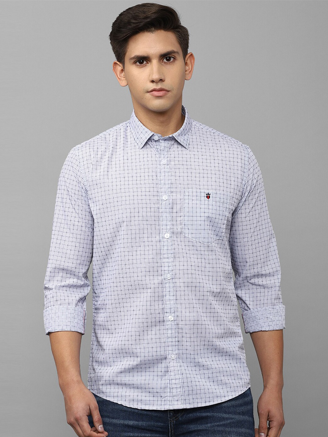 

Louis Philippe Jeans Men Geometric Printed Slim Fit Casual Shirt, Blue