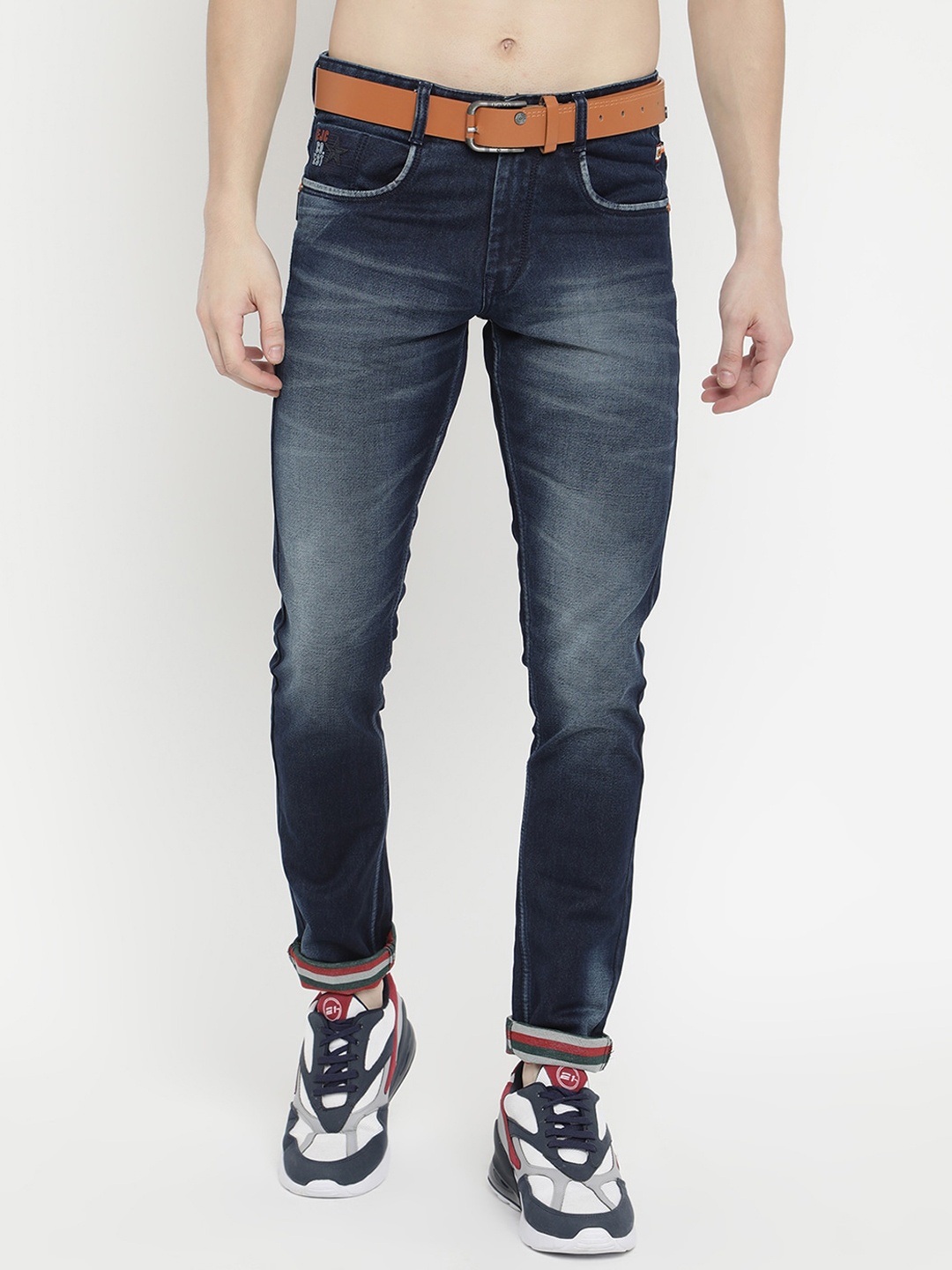 

V2 Value & Variety Men Heavy Fade Cotton Jeans, Blue
