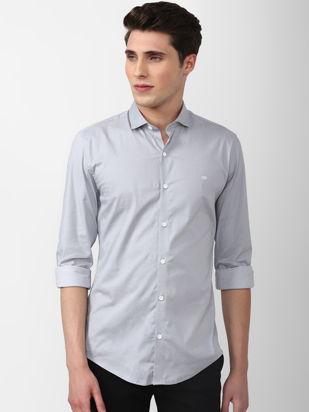 

Peter England Men Grey Slim Fit Casual Shirt