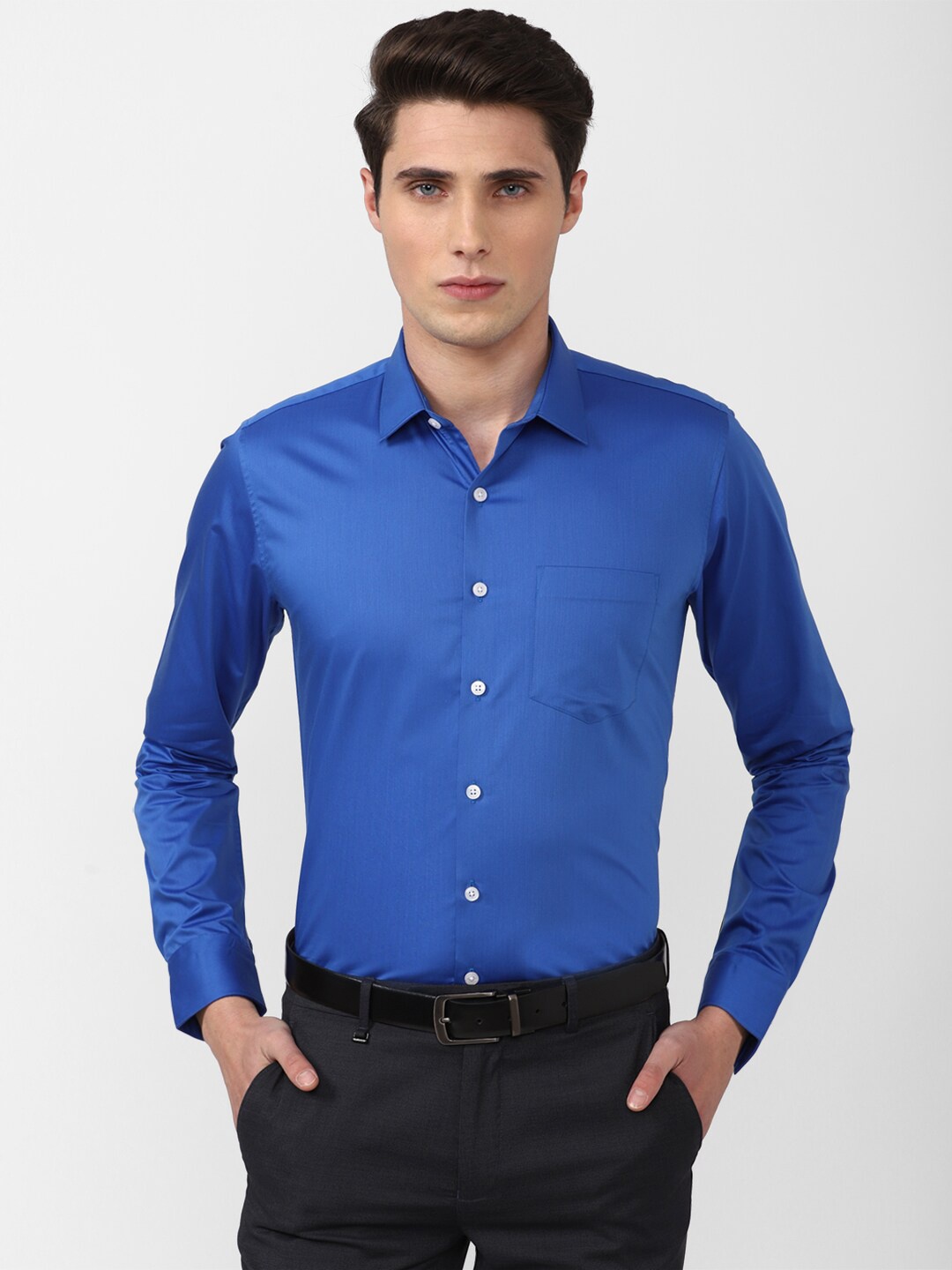 

Van Heusen Men Slim Fit Formal Shirt, Blue
