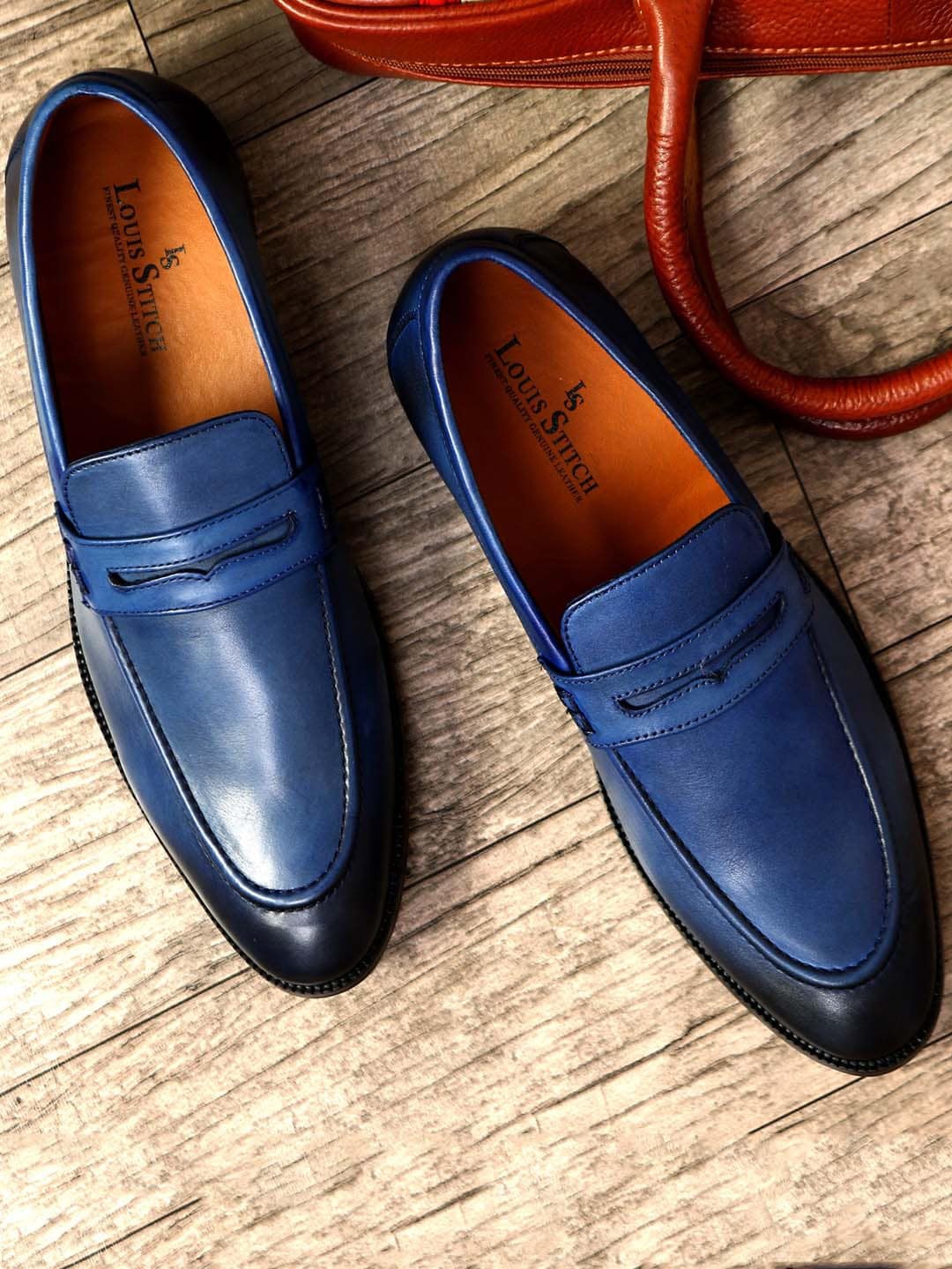 

LOUIS STITCH Men Formal Loafers, Blue