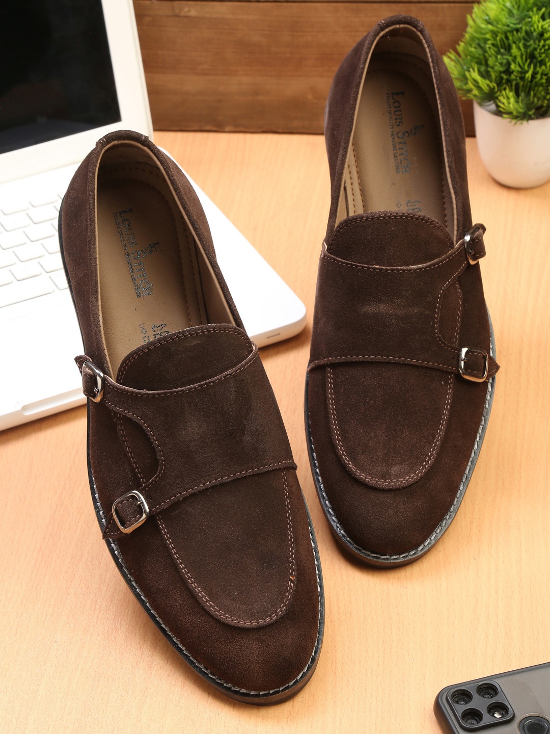 

LOUIS STITCH Men Formal Monks, Brown