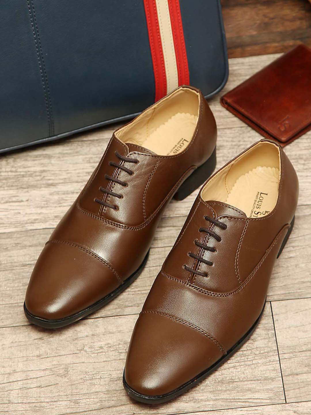 

LOUIS STITCH Men Leather Formal Oxfords, Blue