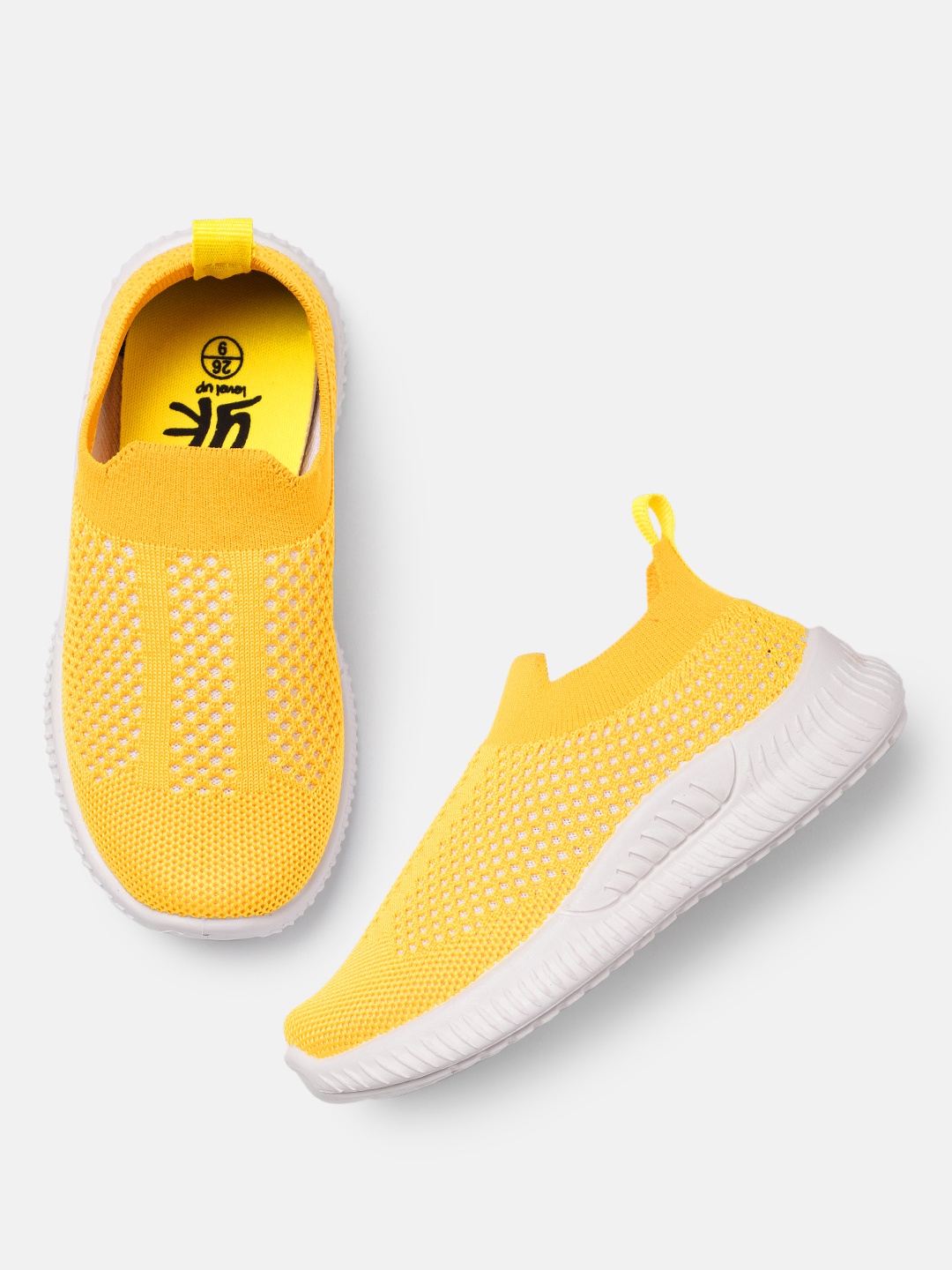 

YK Kids Solid Slip-On Sneakers, Yellow