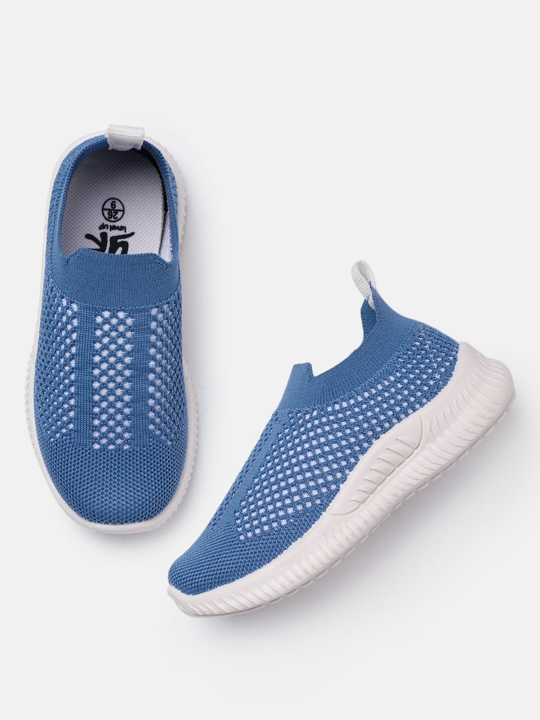 

YK Kids Solid Slip-On Sneakers, Blue