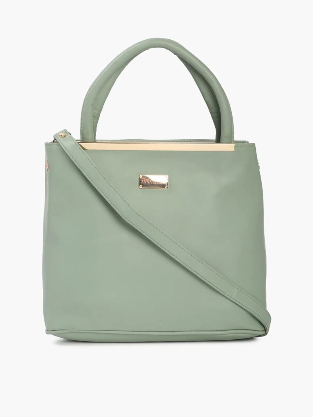

Anna Claire Women PU Structured Handheld Bag, Olive