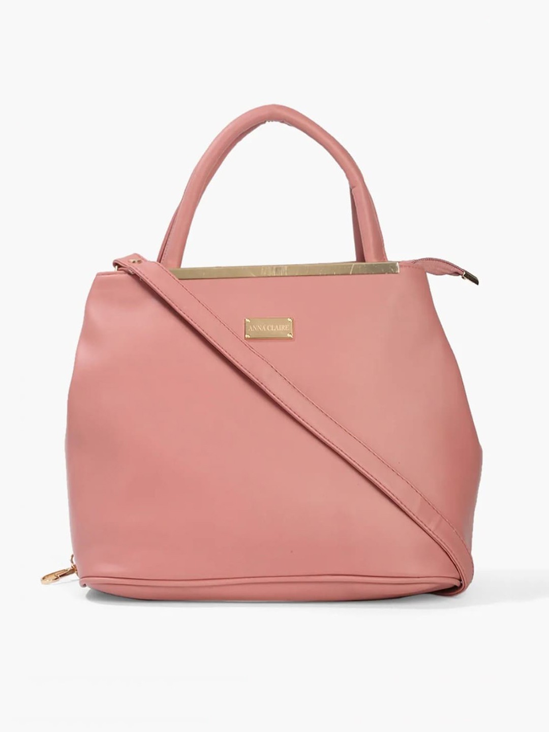 

Anna Claire Women PU Swagger Handheld Bag, Peach