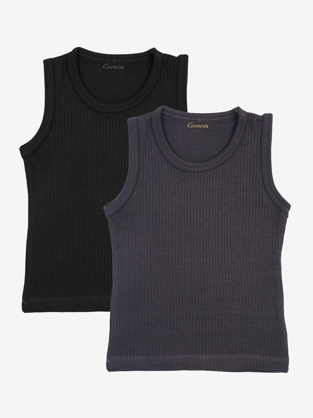 

Kanvin Boys Pack Of 2 Thermal Tops, Black