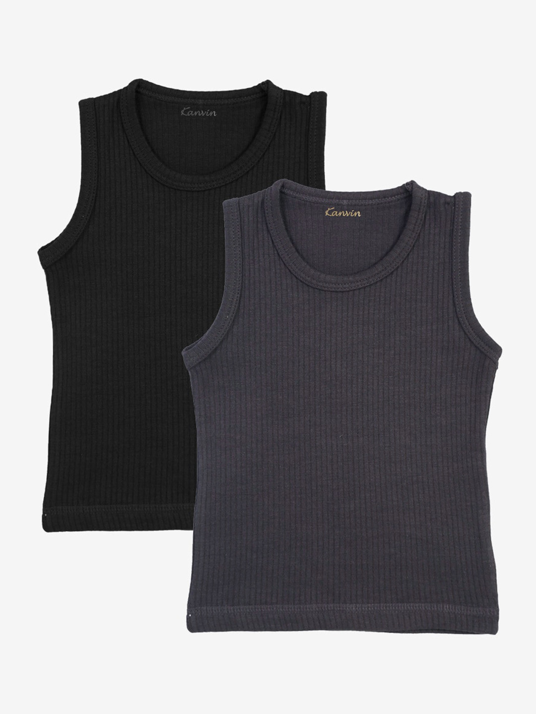 

Kanvin Boys Pack Of 2 Thermal Tops, Black