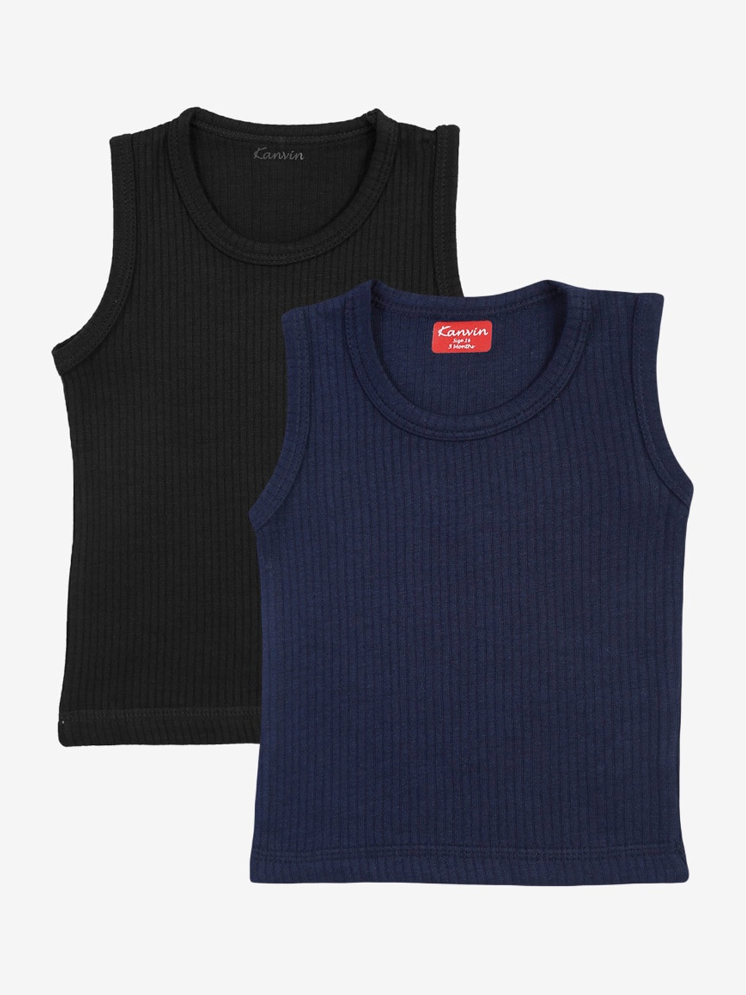

Kanvin Boys Pack Of 2 Thermal Tops, Black
