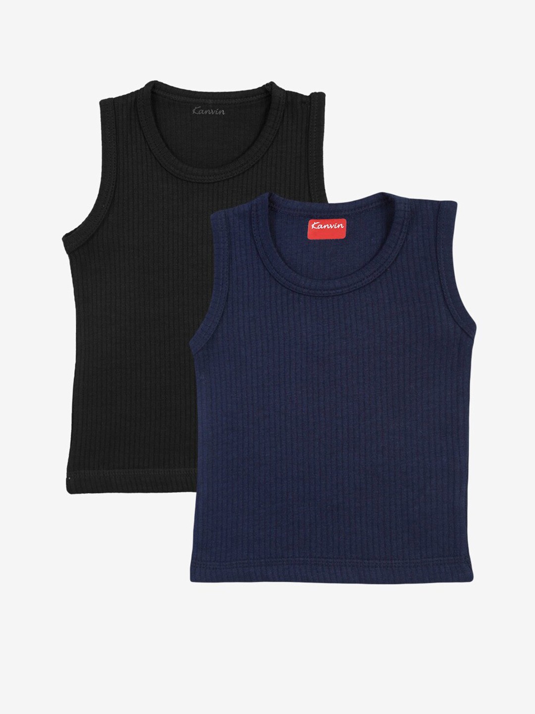 

Kanvin Boys Pack Of 2 Thermal Tops, Black