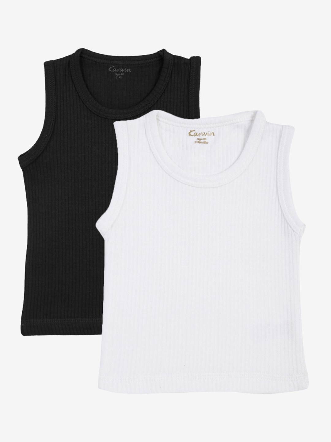 

Kanvin Boys Pack Of 2 Thermal Tops, Black