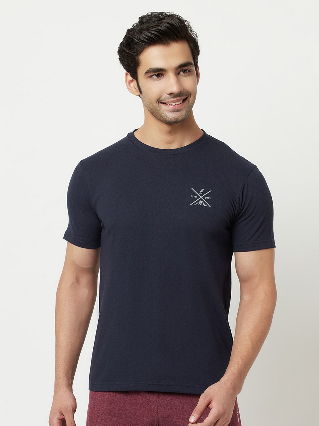 

HARBOR N BAY Men Navy Blue T-shirt