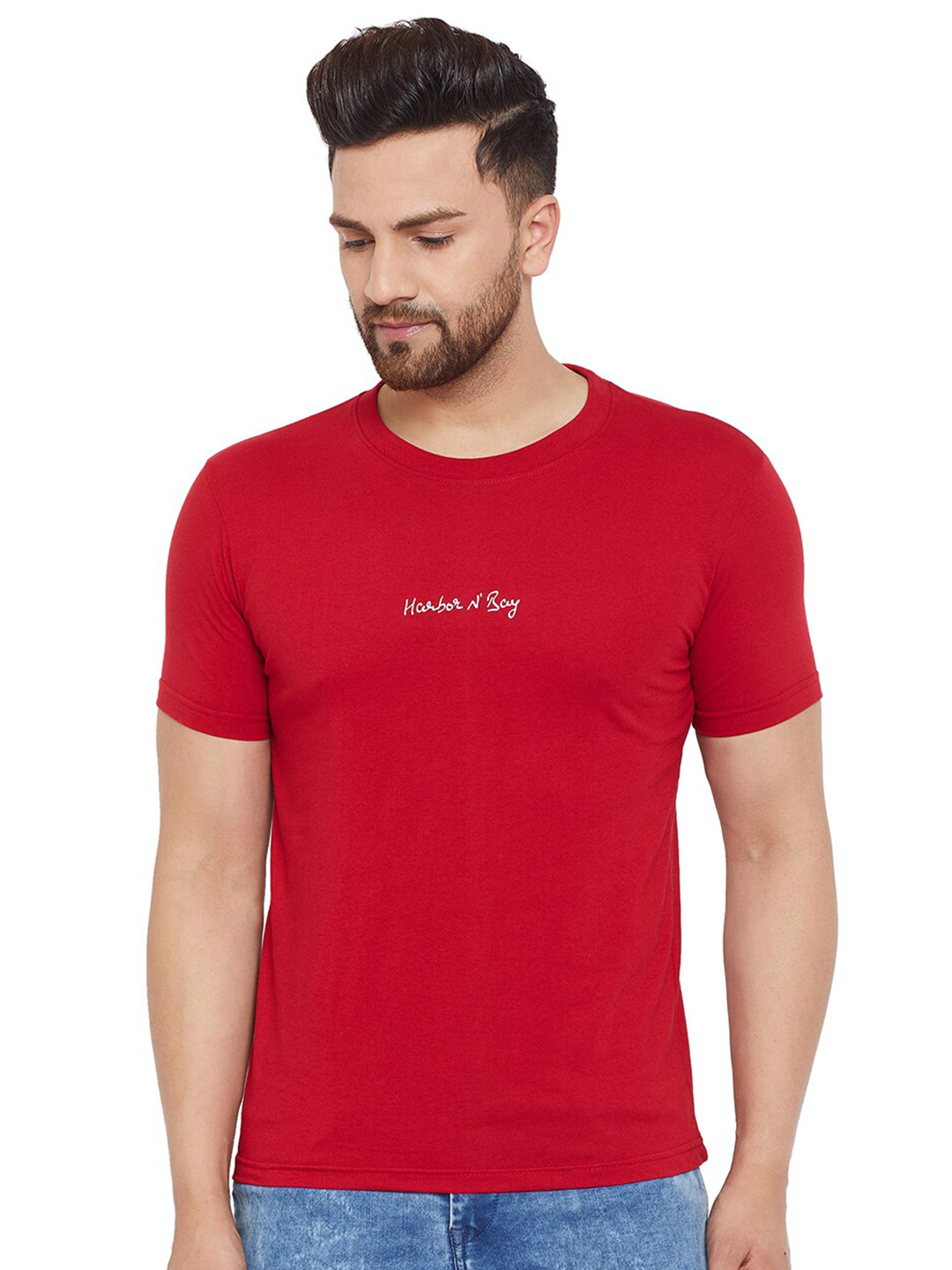 

HARBOR N BAY Men Red T-shirt