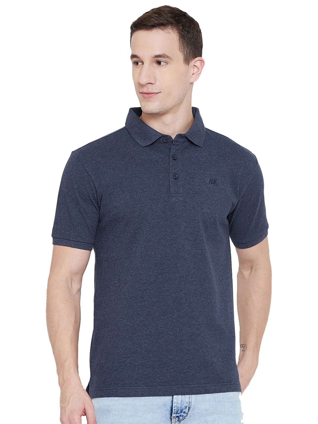 

HARBOR N BAY Men Cotton Polo Collar T-shirt, Blue