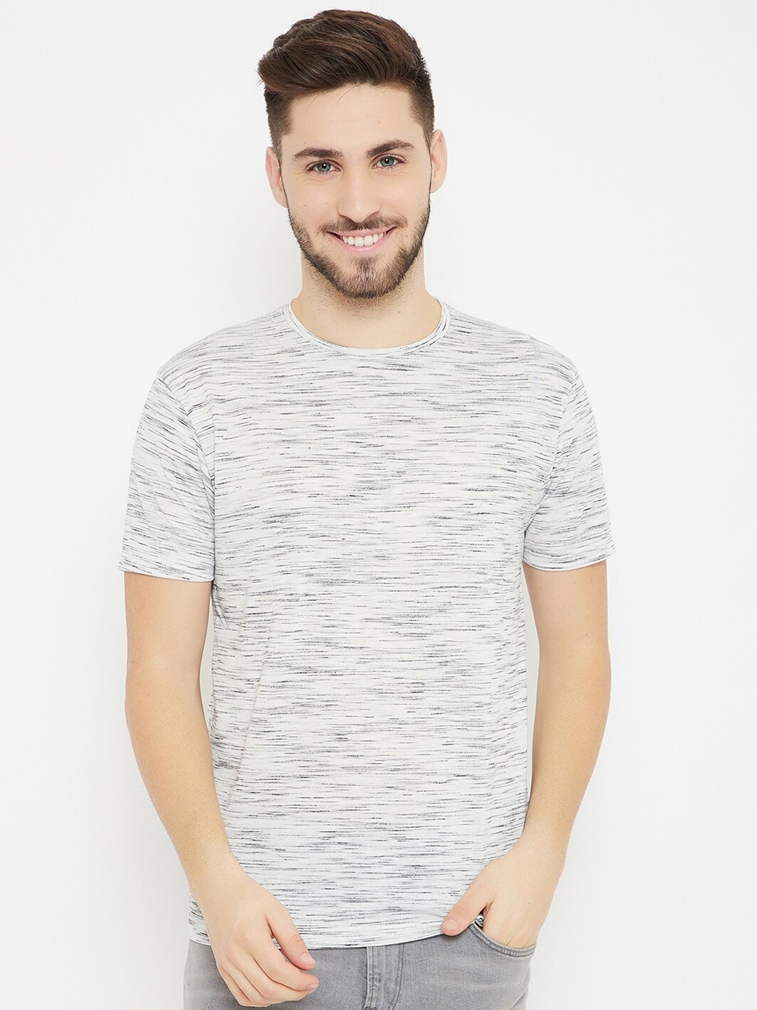 

HARBOR N BAY Men Cotton T-shirt, Grey