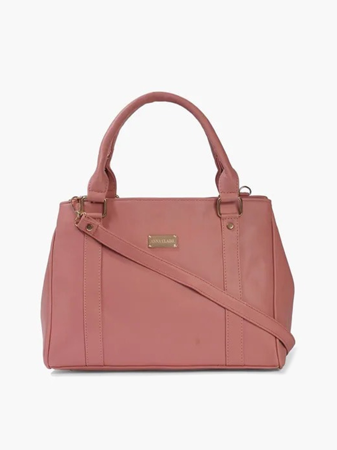 

Anna Claire Textured PU Shopper Handheld Bag, Pink