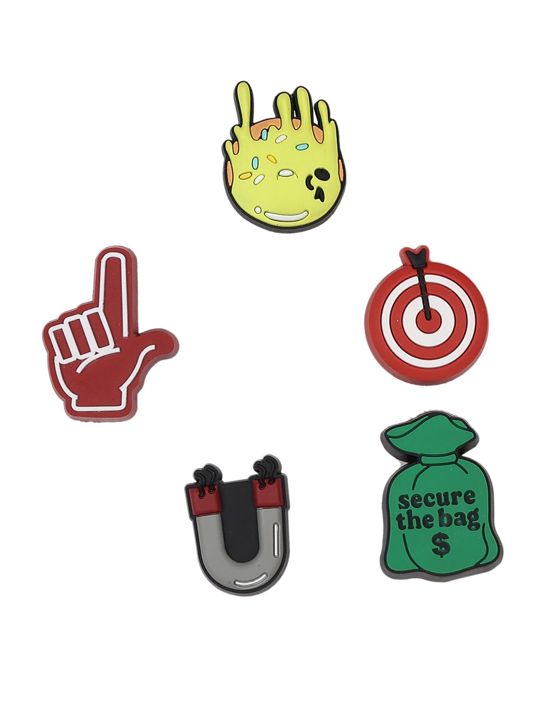 

Crocs Set Of 5 Word Dude Jibbitz Shoe Charms, Red