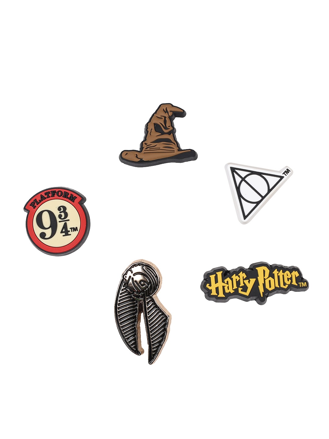 

Crocs Set Of 5 Harry Potter Symbol Jibbitz Shoe Charms, Brown