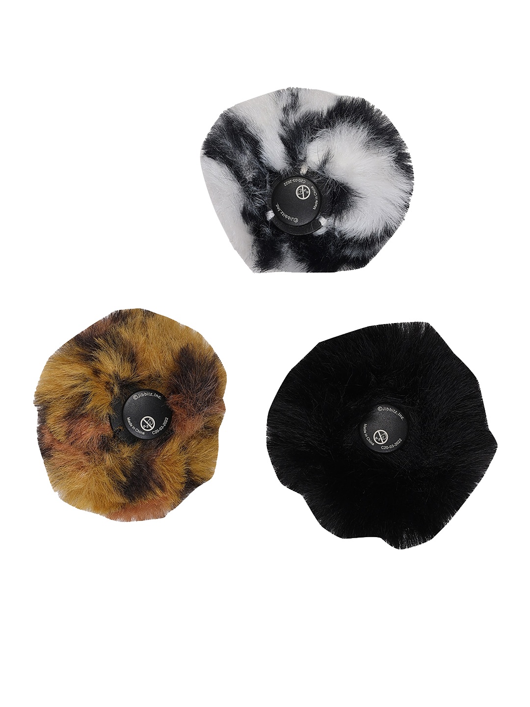 

Crocs Set Of 3 Animal Puff Ball Jibbitz Shoe Charms, Black