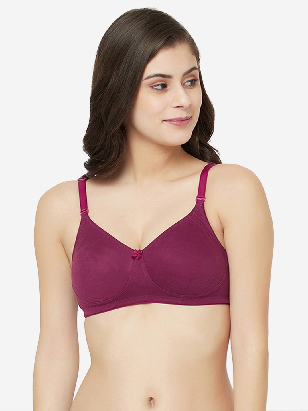 

GROVERSONS Paris Beauty Women Non-padded Non-wired Double layered Bra, Purple