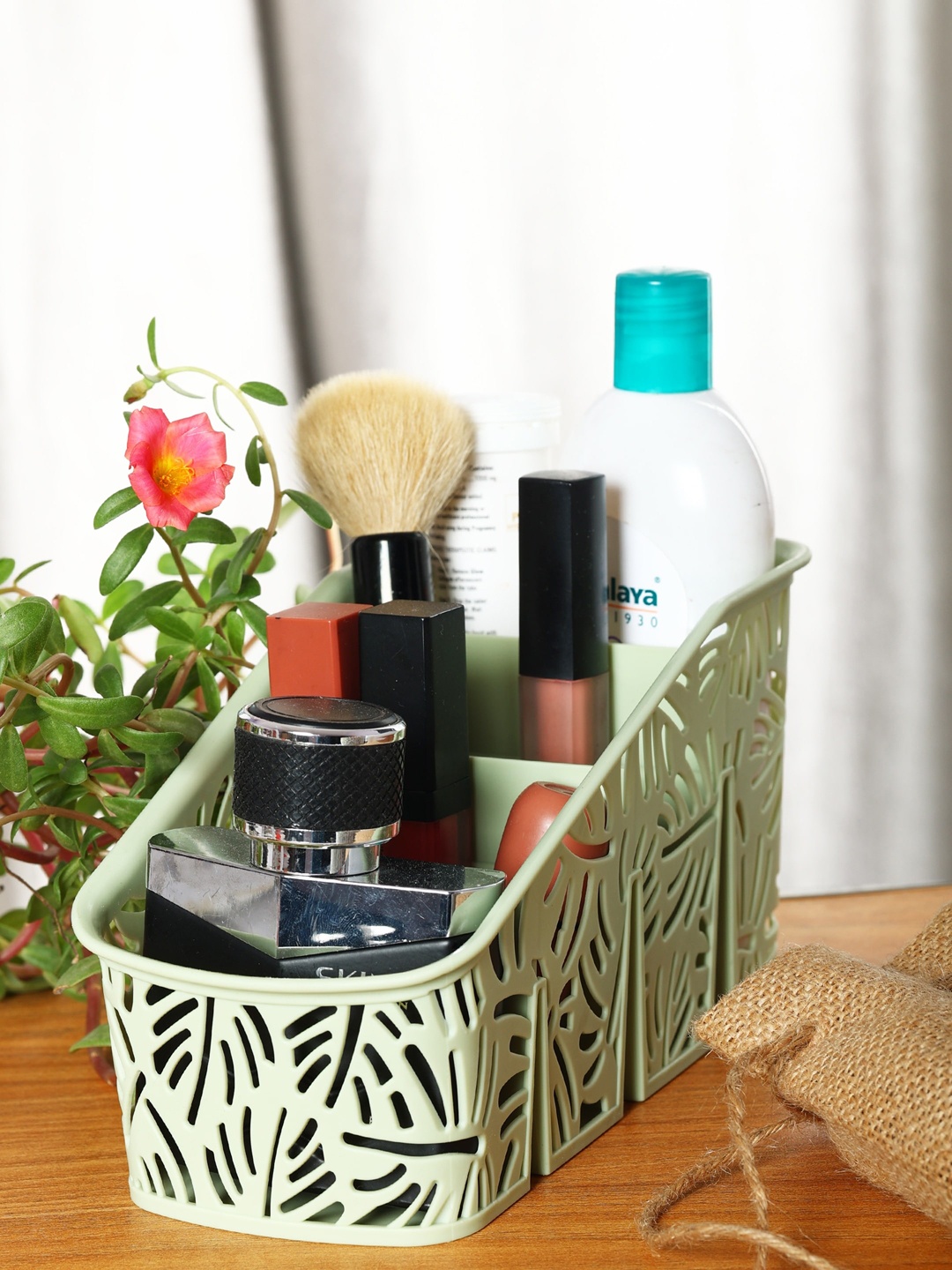 

ZEVORA Green & Peach 4 Pieces Multi-Purpose Organizer Storage Boxes