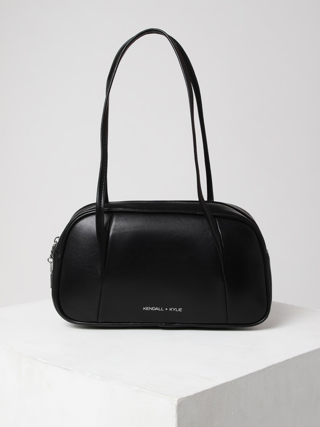 

KENDALL & KYLIE Black PU Structured Shoulder Bag