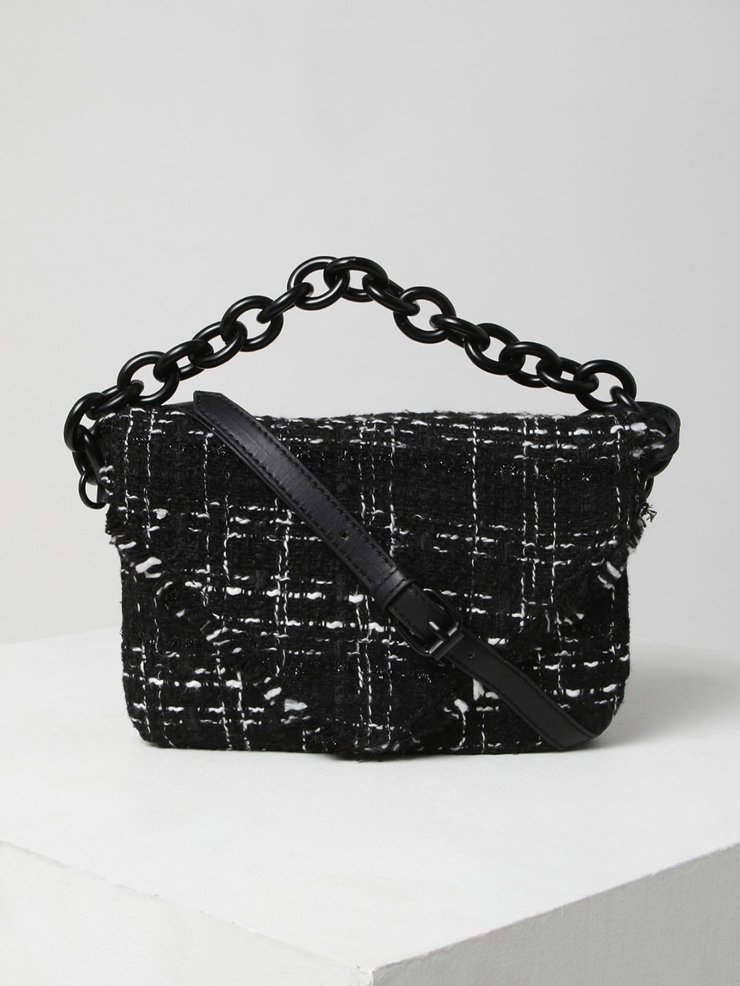 

KENDALL & KYLIE Black Shopper Hobo Bag