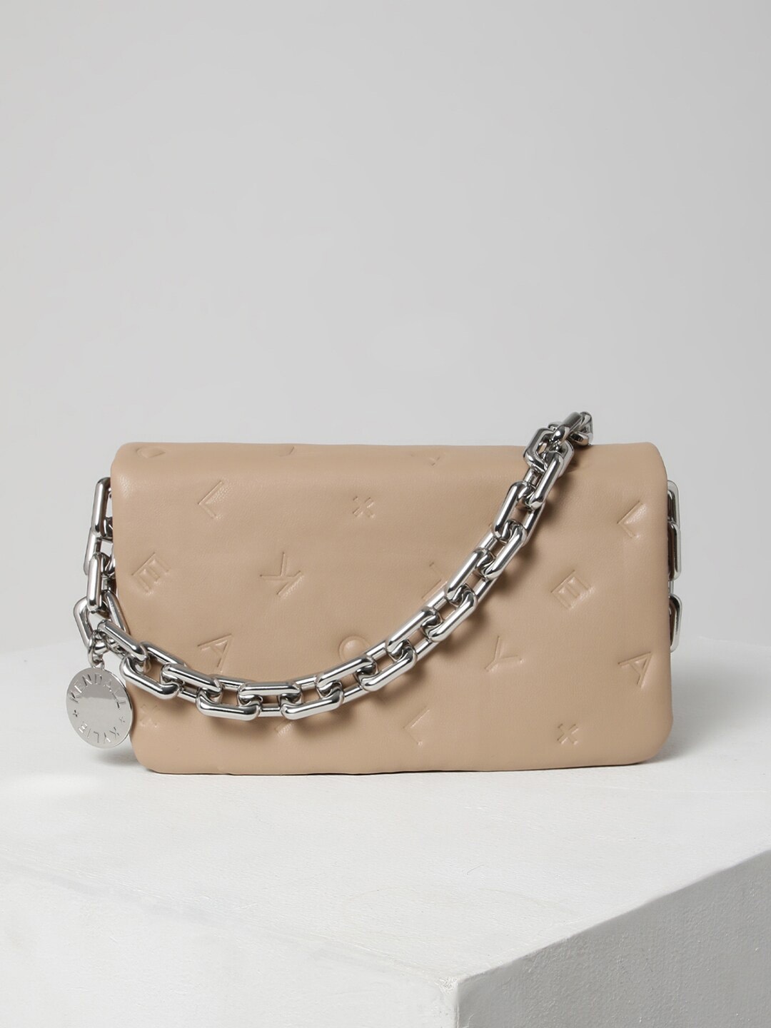 

KENDALL & KYLIE Brown PU Oversized Half Moon Sling Bag