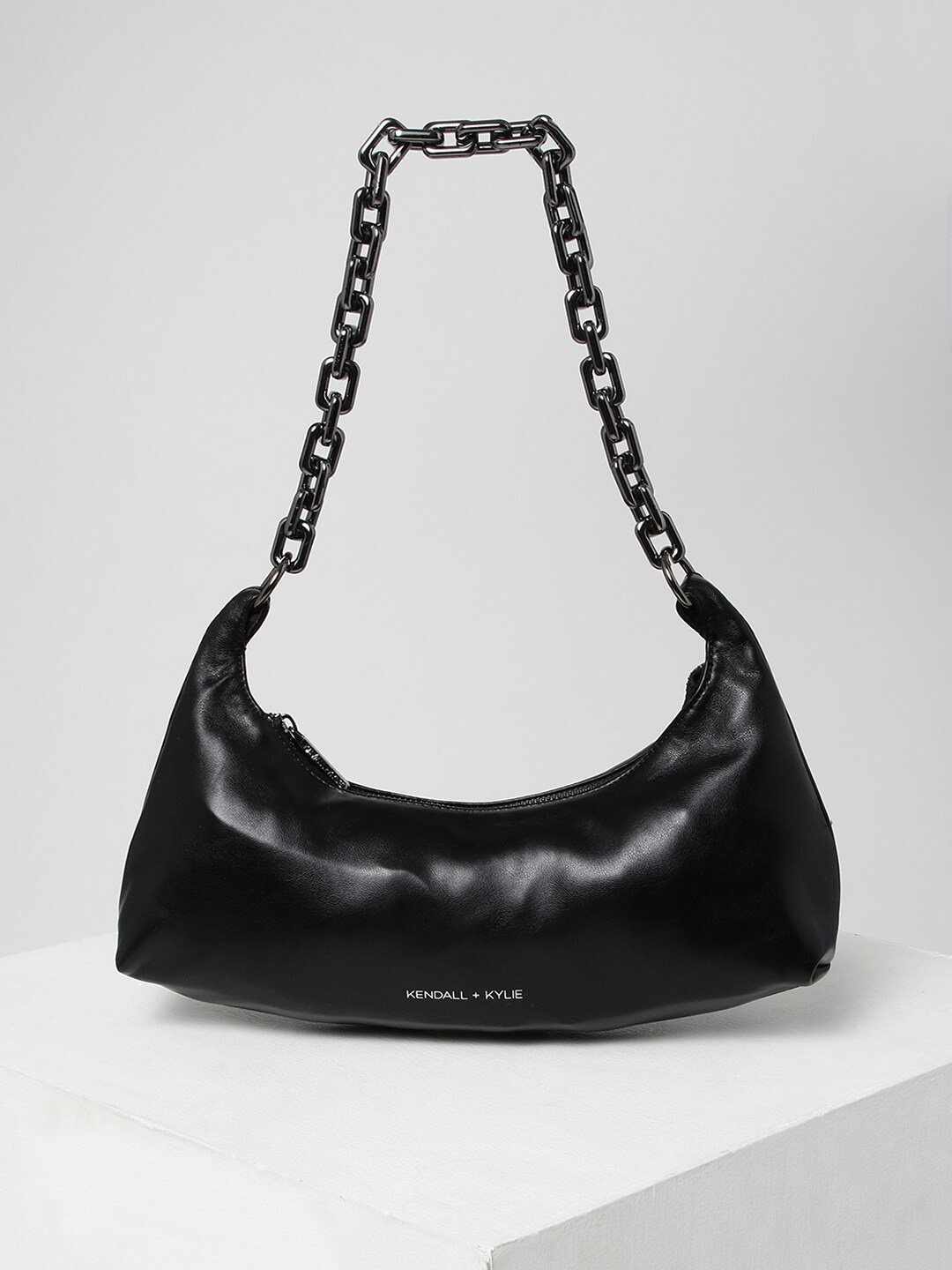 

KENDALL & KYLIE Black Bucket Hobo Bag