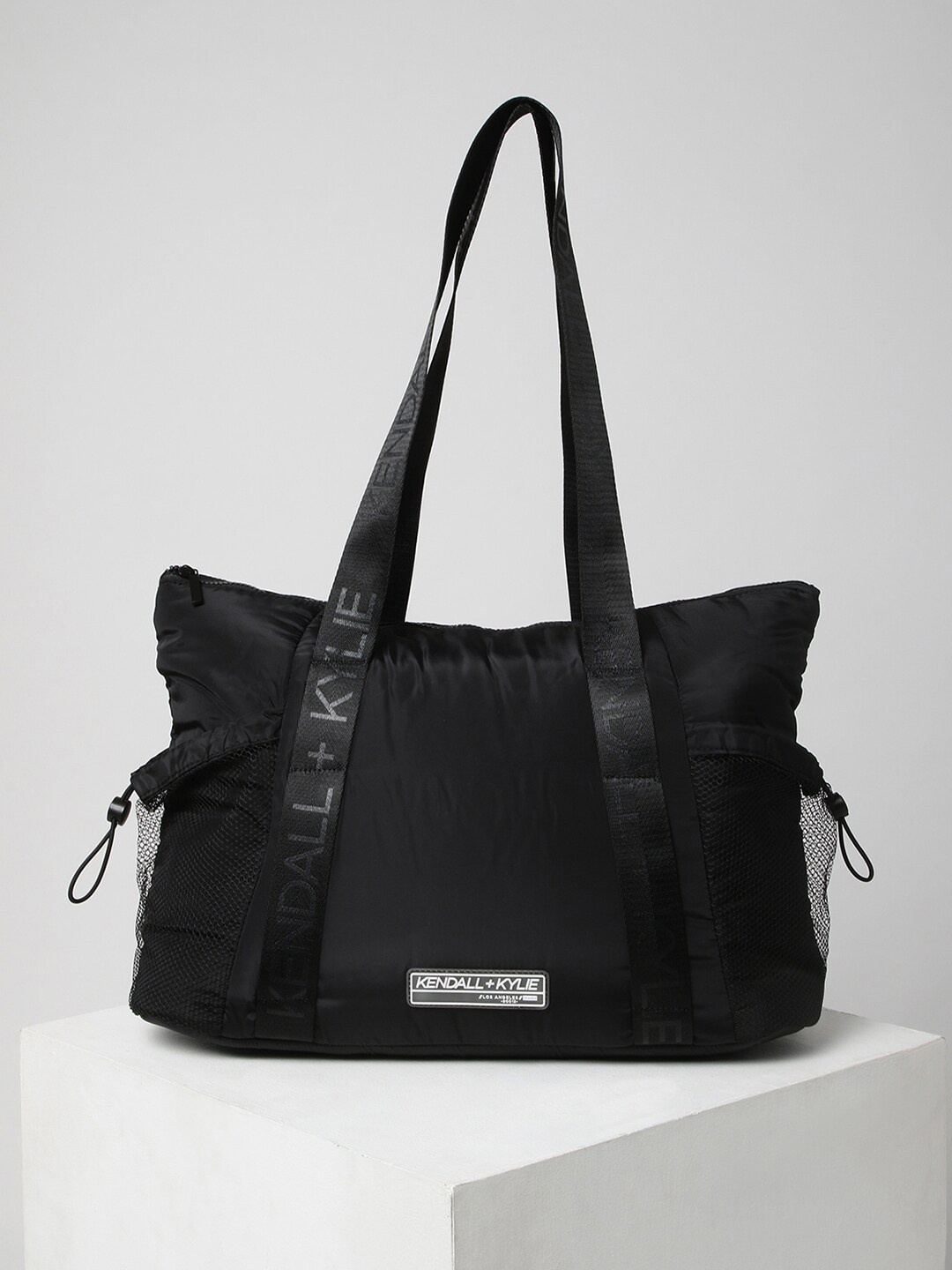 

KENDALL & KYLIE Black Oversized Shopper Hobo Bag