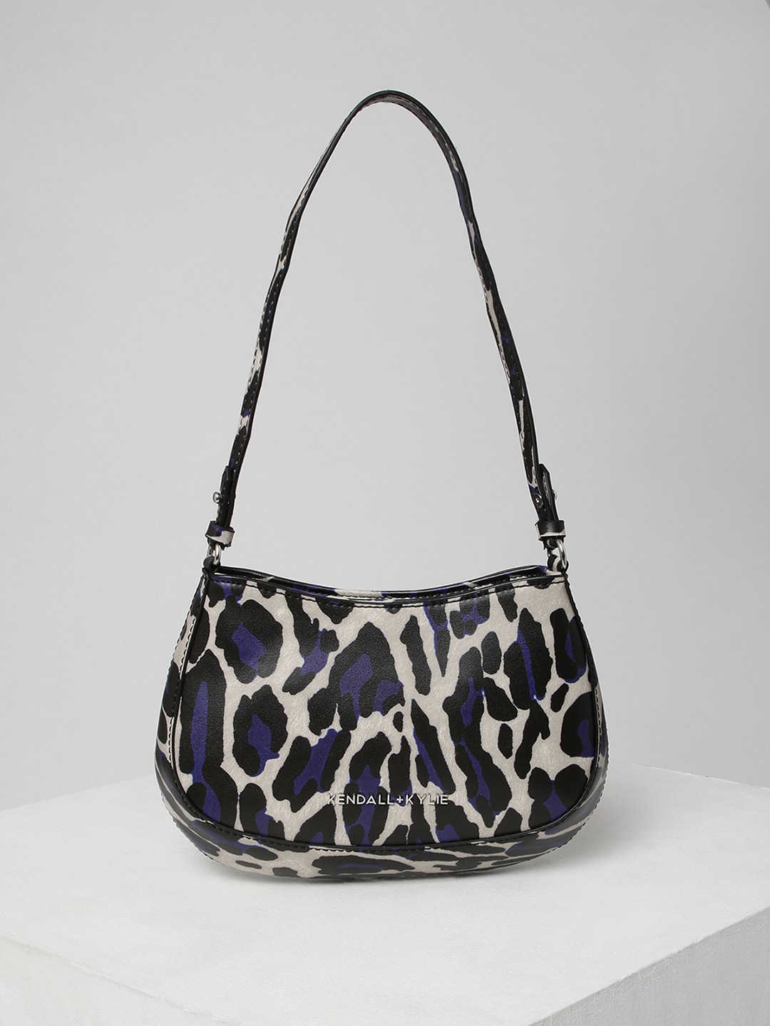 

KENDALL & KYLIE Animal Printed Structured Shoulder Bag, Off white