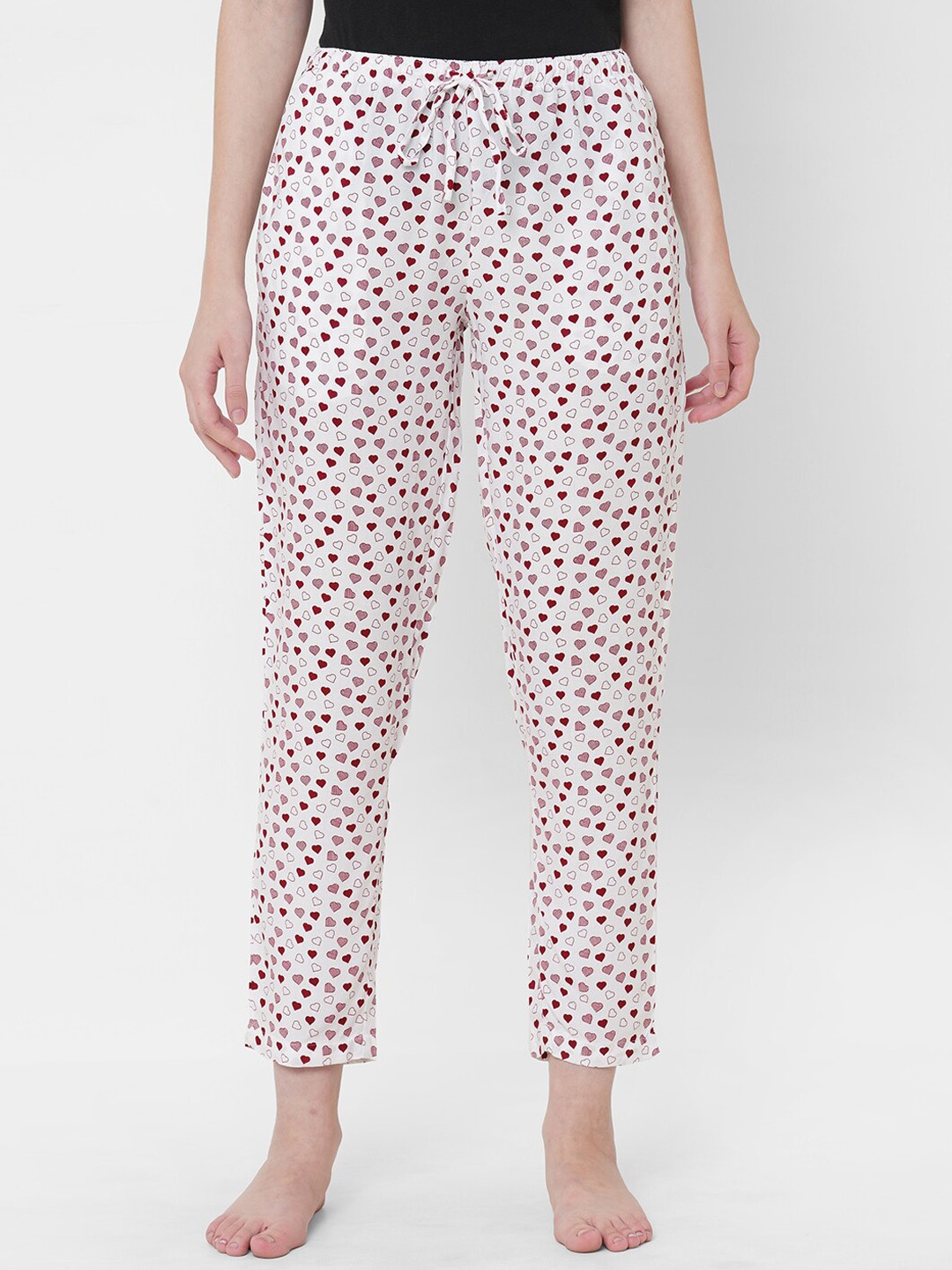 

URBAN SCOTTISH Women Printed Lounge Pants, Red