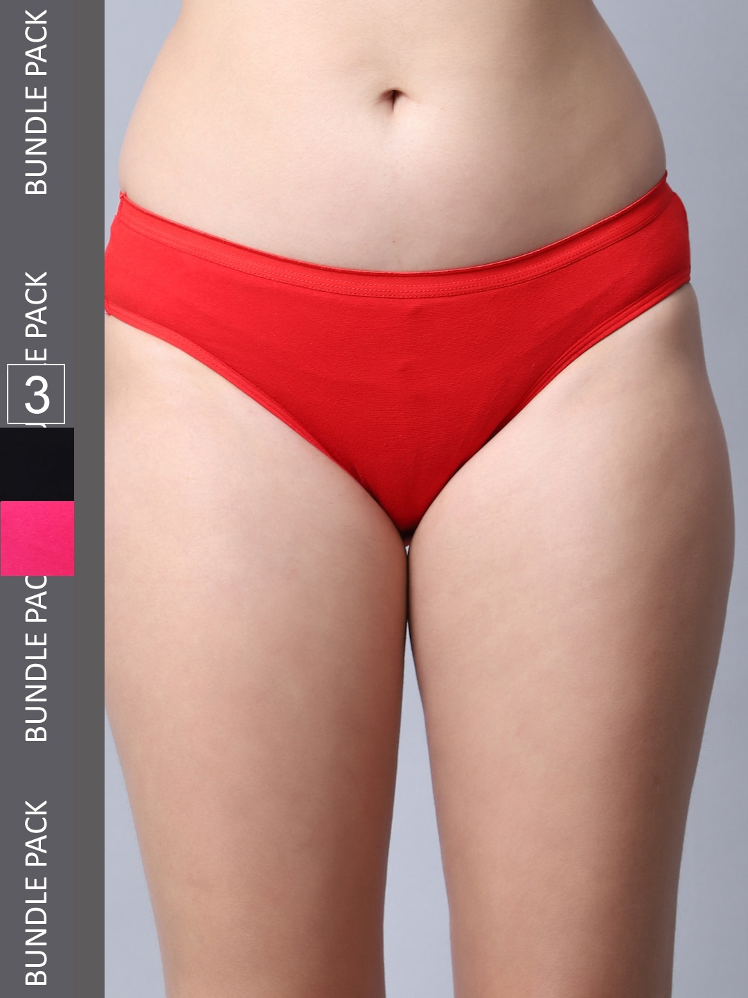 

Jinfo Women Pack Of 3 Cotton Hipster Briefs, Black
