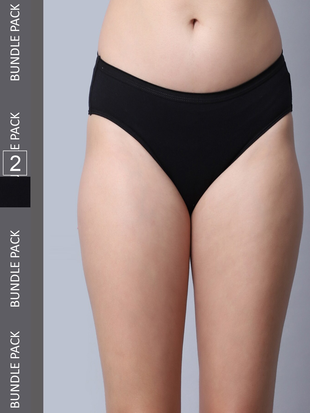 

Jinfo Women Pack Of 2 Cotton Hipster Briefs, Black