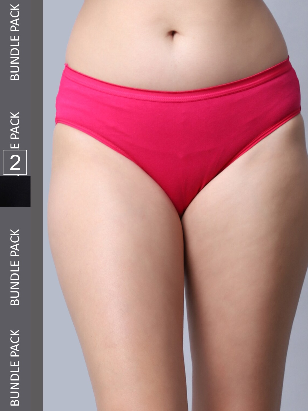 

Jinfo Women Pack Of 2 Cotton Hipster Briefs, Black