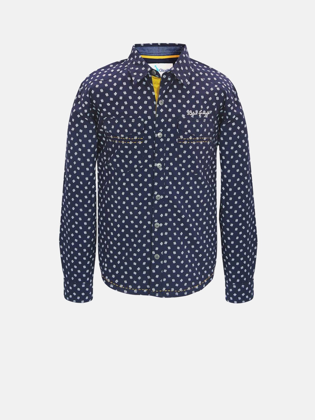 

Blue Giraffe Boys Navy Printed Casual Shirt, Navy blue