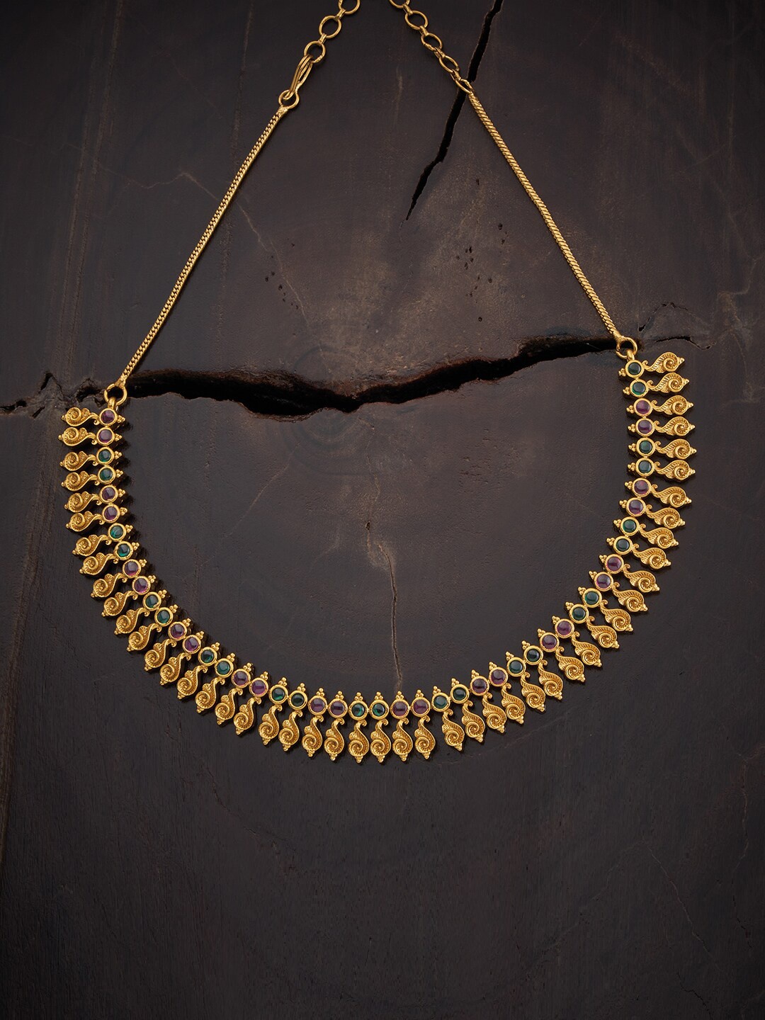 

Kushal's Fashion Jewellery Gold-Toned & Green Copper Antique Necklace