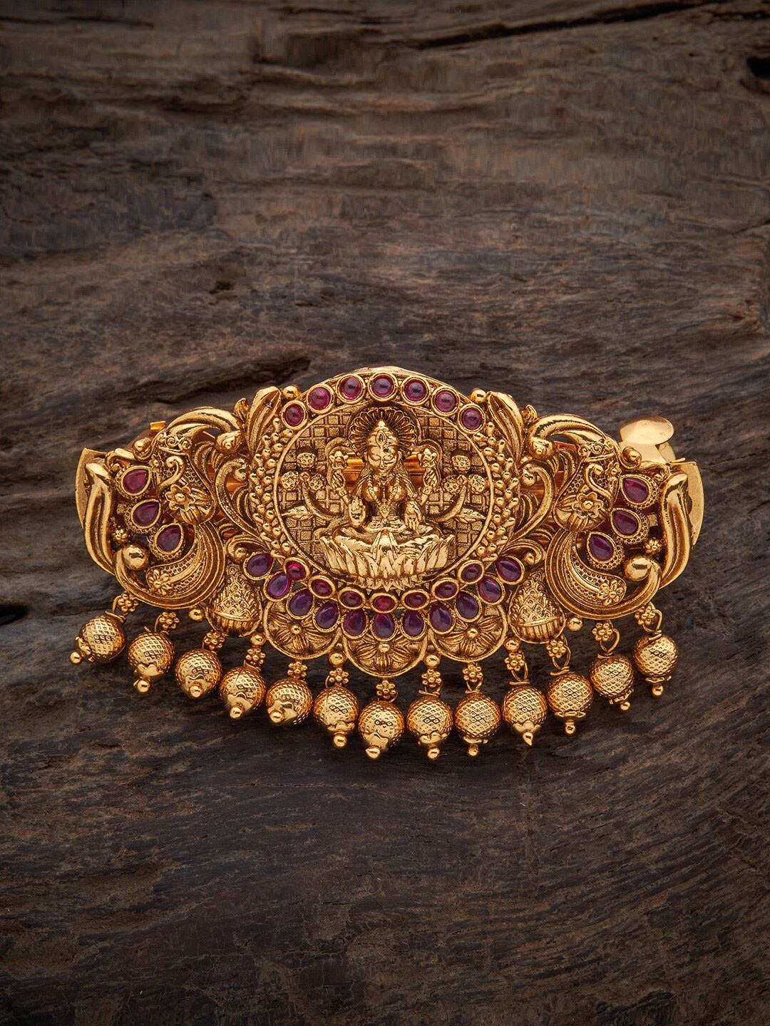 

Kushal's Fashion Jewellery Women Embellished Hair Center Clip, Gold